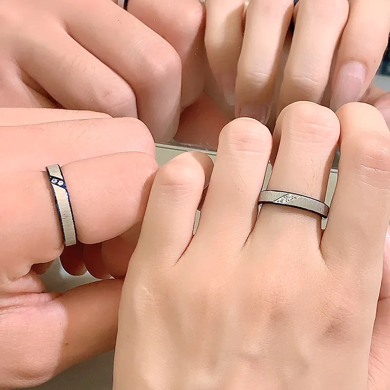 VEODO Titanium Steel Rings Unisex-3