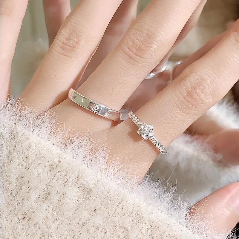 VEODO 925 Sterling Silver Rings Unisex-4