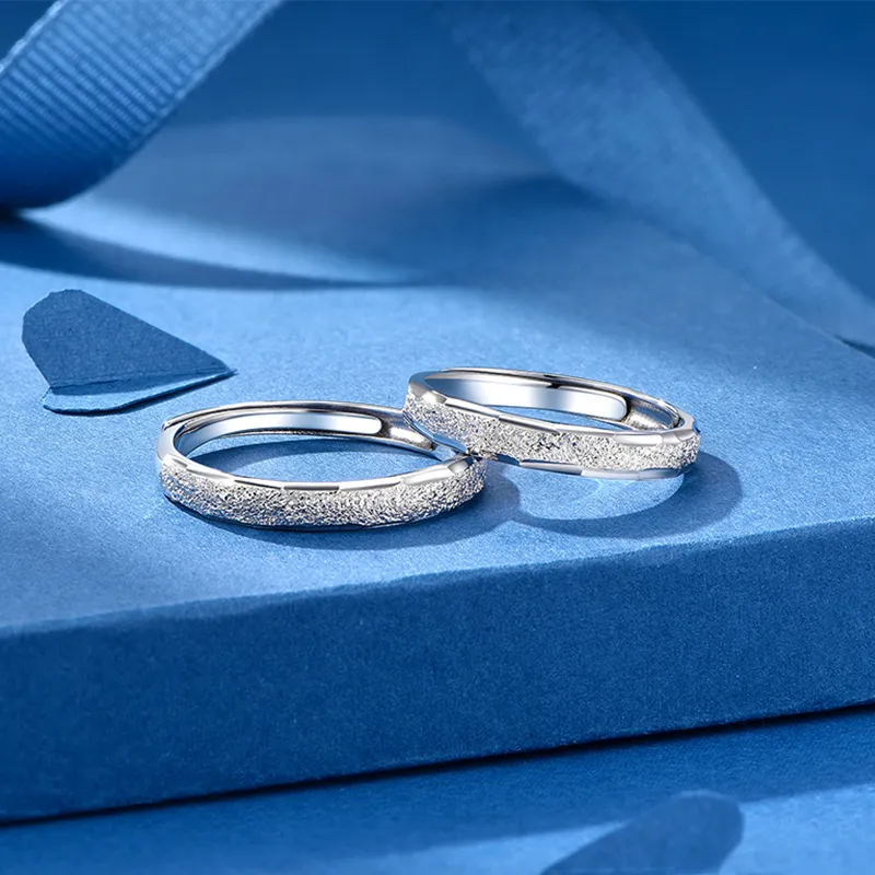 VEODO 925 Sterling Silver Rings Unisex Silver Box-1