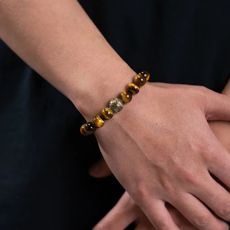VEODO Natural Tiger's Eye Stone Bracelets Unisex-4