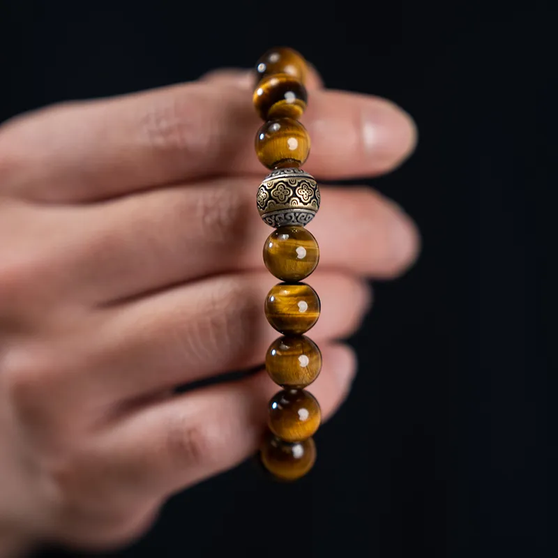 VEODO Natural Tiger's Eye Stone Bracelets Unisex-1