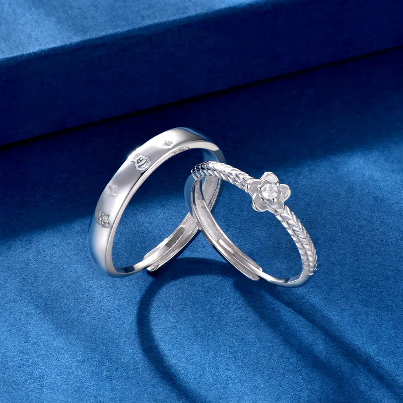 VEODO 925 Sterling Silver Rings Unisex-1