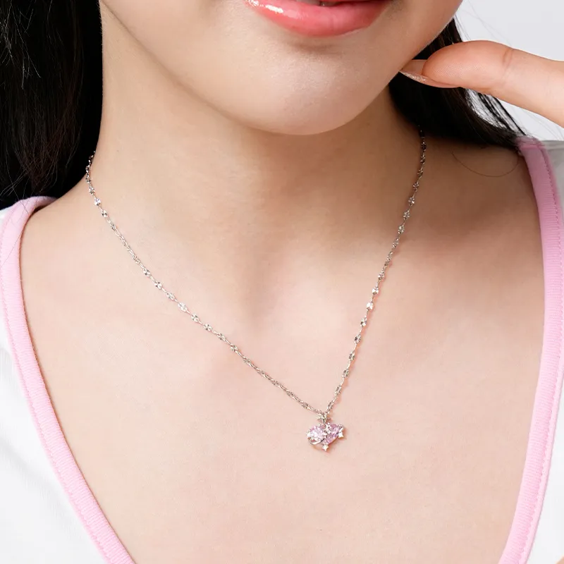 VEODO 925 Sterling Silver Necklaces Women's-4