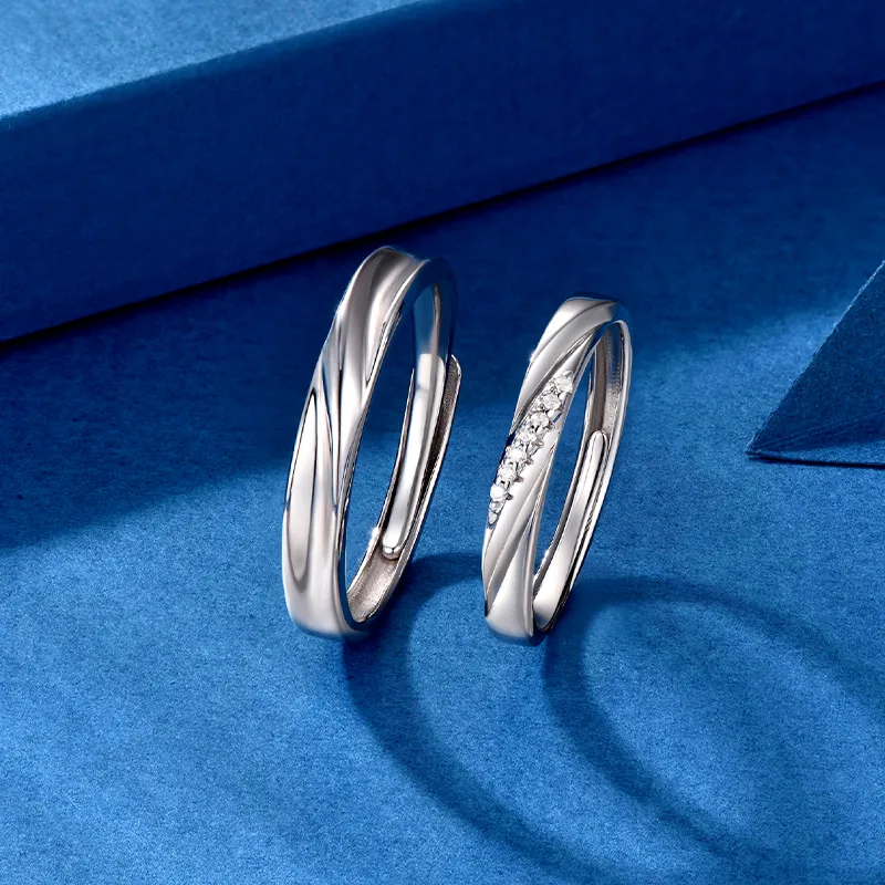 VEODO 925 Sterling Silver Rings Unisex-1