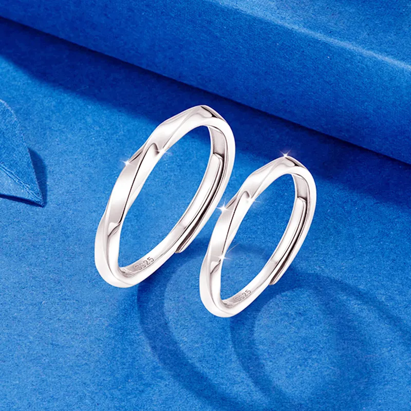 VEODO 925 Sterling Silver Rings Unisex-1
