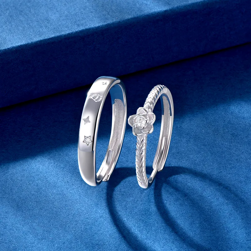 VEODO 925 Sterling Silver Rings Unisex-2