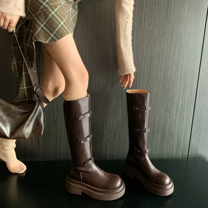 STARRO Knee-high Boots 6.5cm Women's-11