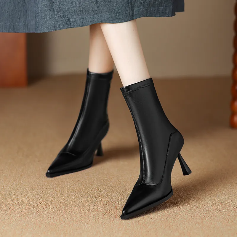 STARRO Ankle Boots Women's Black/Brown-2
