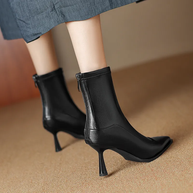 STARRO Ankle Boots Women's Black/Brown-3