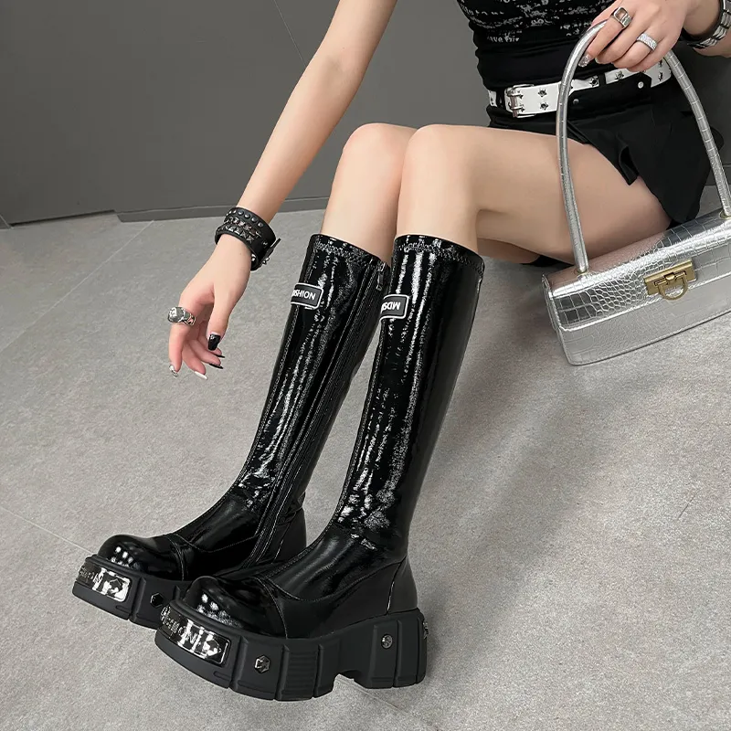 STARRO Knee high Boots Women's Black-6