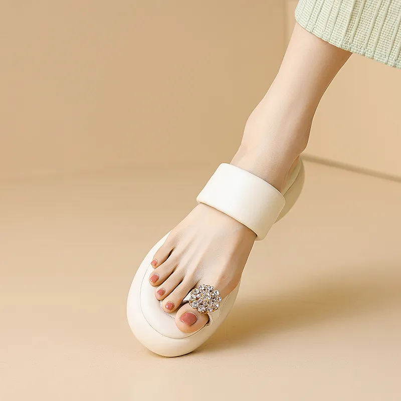 STARRO Slide Slippers Women's White/Apricot/Black-3