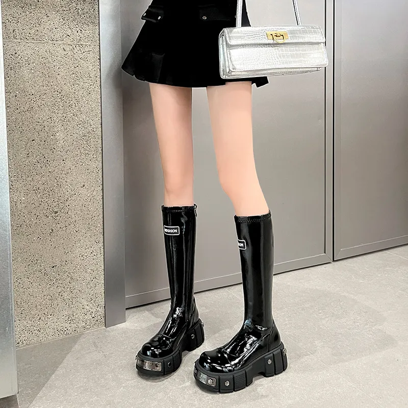 STARRO Knee high Boots Women's Black-9