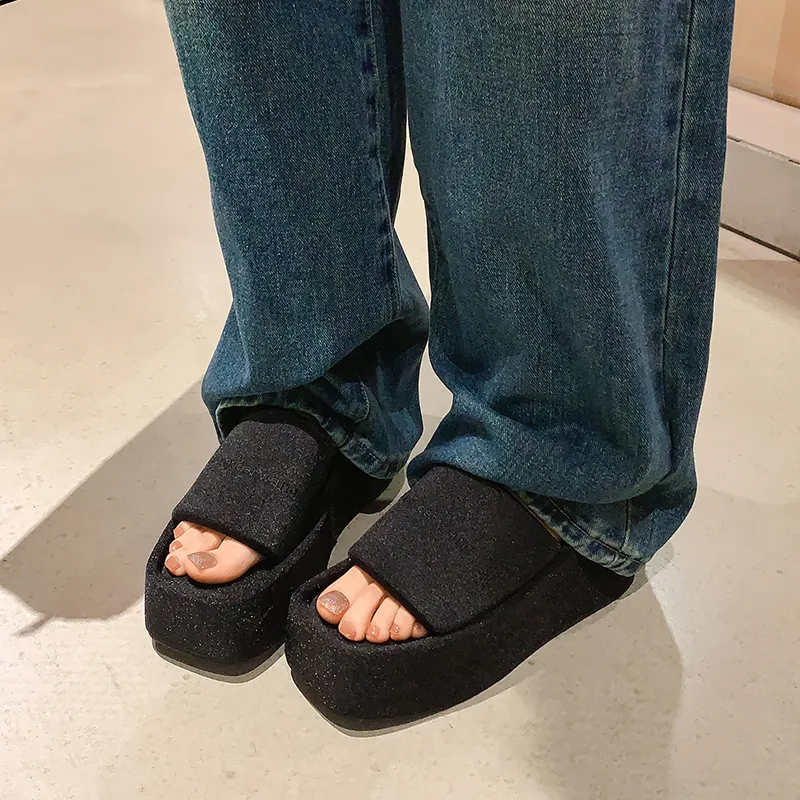 STARRO Slide Slippers Women's Black/Blue-4