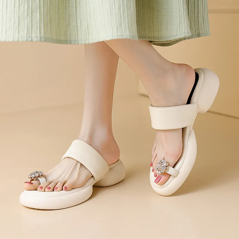 STARRO Slide Slippers Women's White/Apricot/Black-4