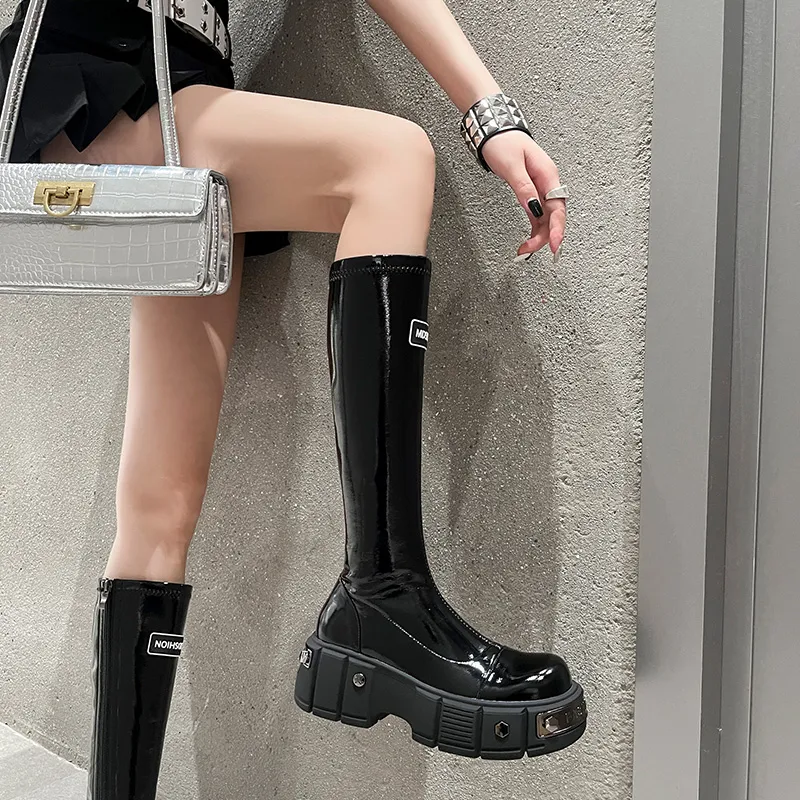 STARRO Knee high Boots Women's Black-8