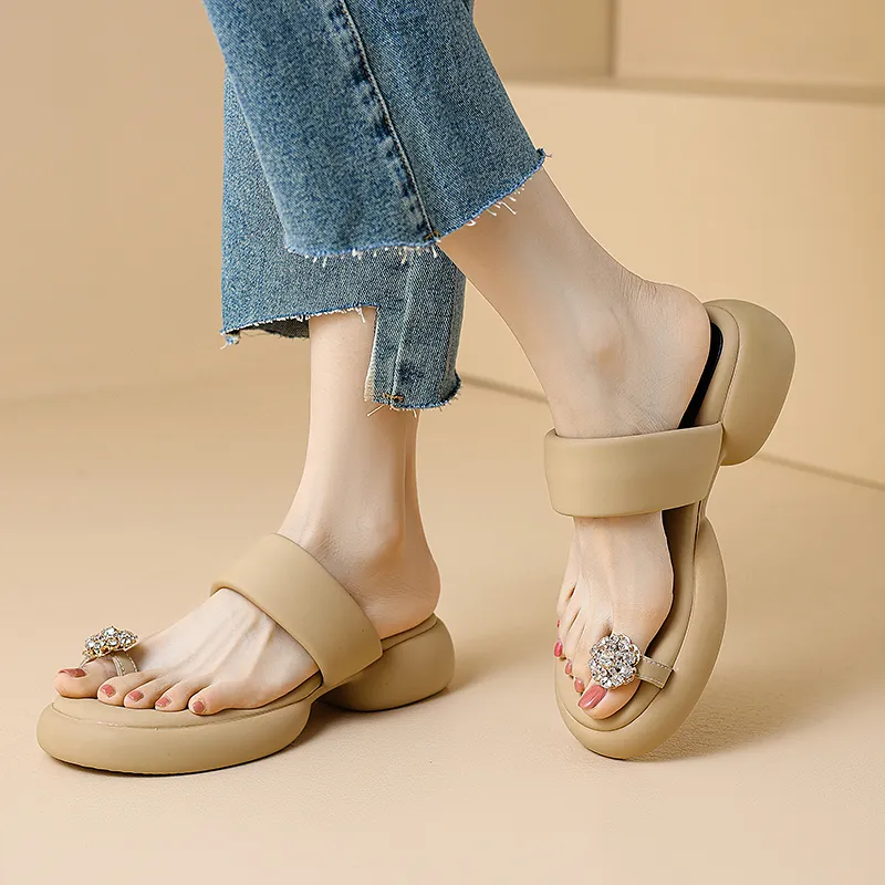 STARRO Slide Slippers Women's White/Apricot/Black-9