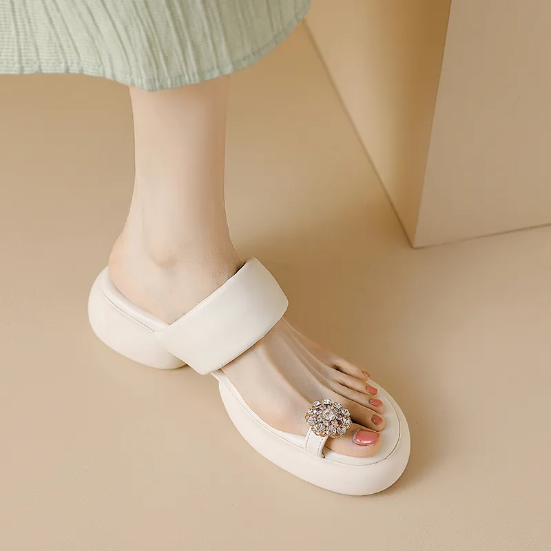 STARRO Slide Slippers Women's White/Apricot/Black-6