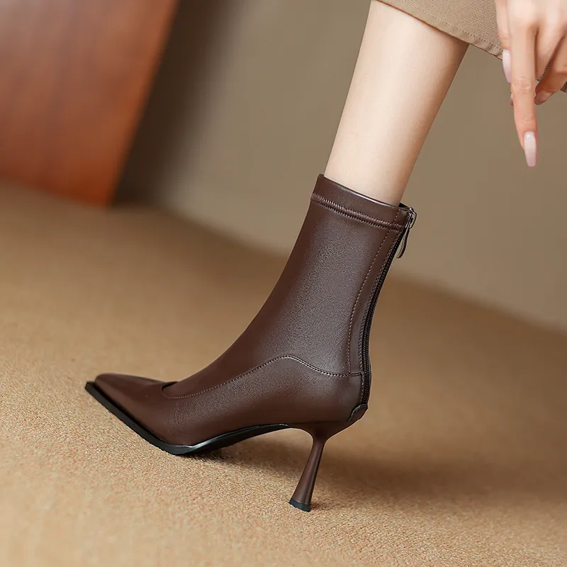STARRO Ankle Boots Women's Black/Brown-8