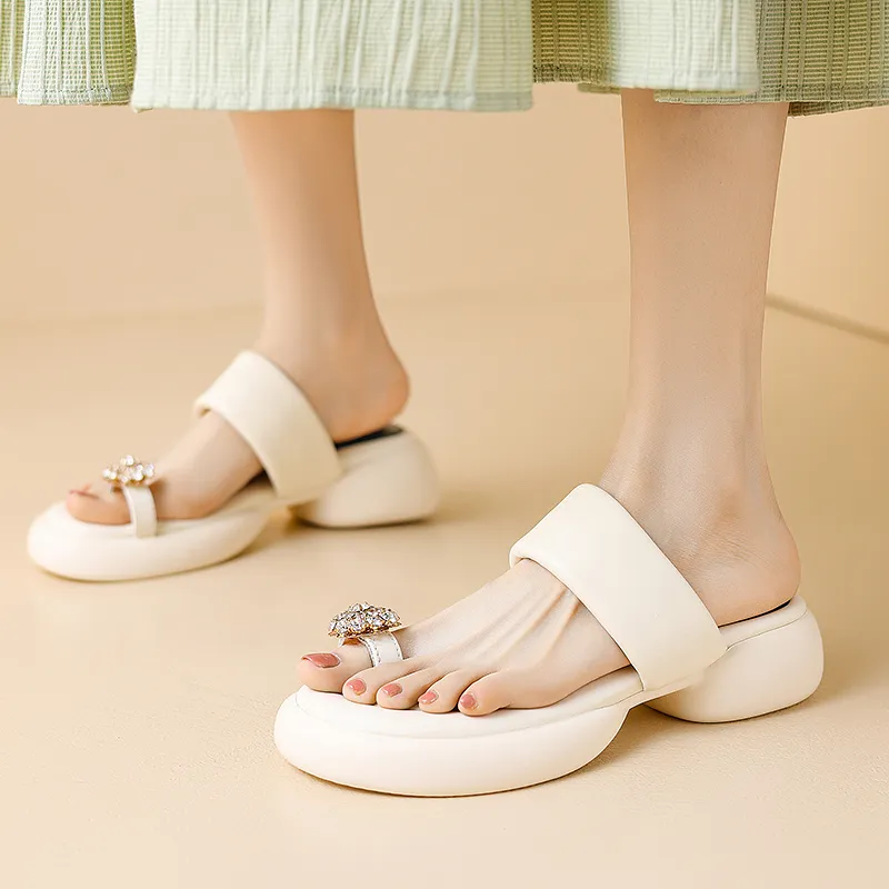 STARRO Slide Slippers Women's White/Apricot/Black-2