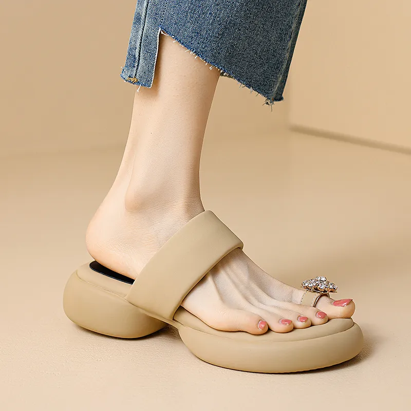 STARRO Slide Slippers Women's White/Apricot/Black-8