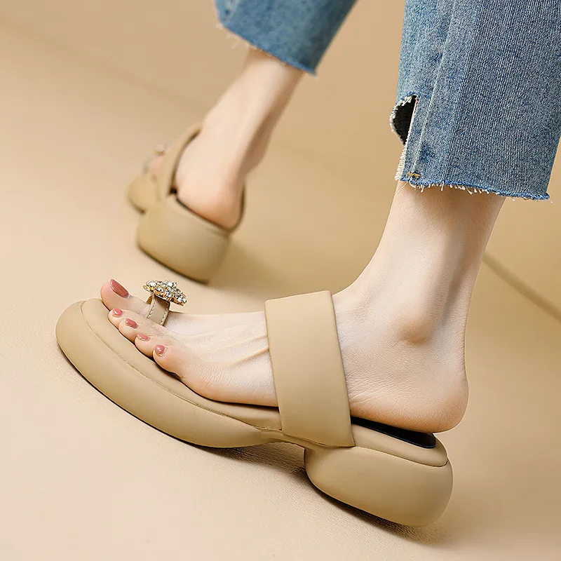 STARRO Slide Slippers Women's White/Apricot/Black-10