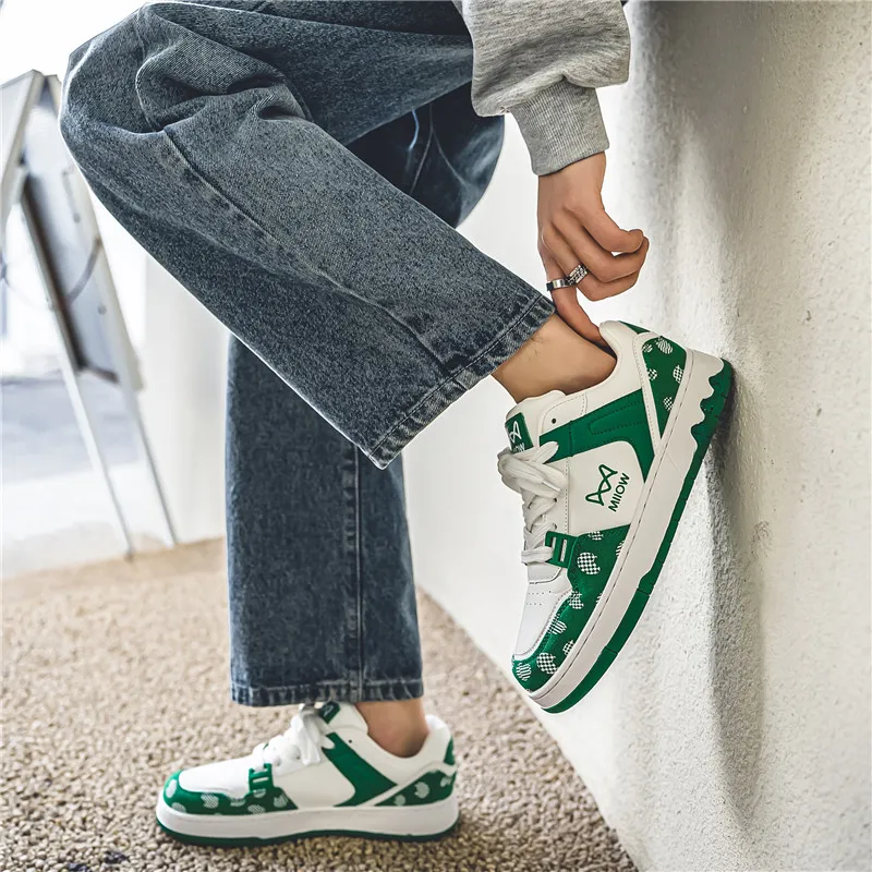 MIIOW Trend Party Series Coverage Anti-Slip Wear-Resistant Lightweight Breathable Low-Top Skateboard Shoes Unisex-34
