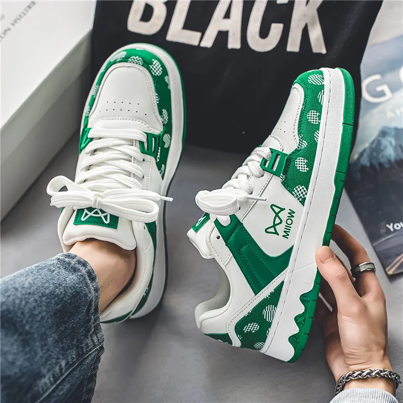 MIIOW Trend Party Series Coverage Anti-Slip Wear-Resistant Lightweight Breathable Low-Top Skateboard Shoes Unisex-30
