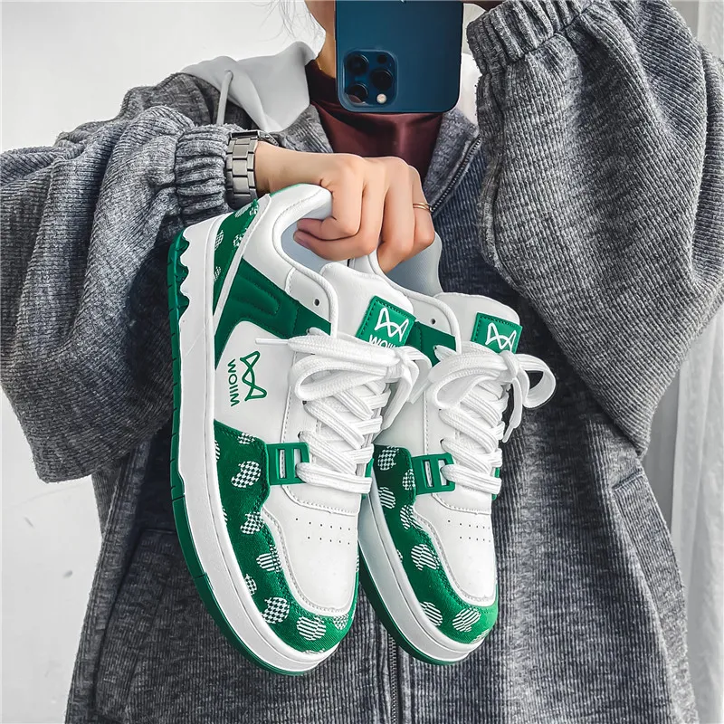 MIIOW Trend Party Series Coverage Anti-Slip Wear-Resistant Lightweight Breathable Low-Top Skateboard Shoes Unisex-25