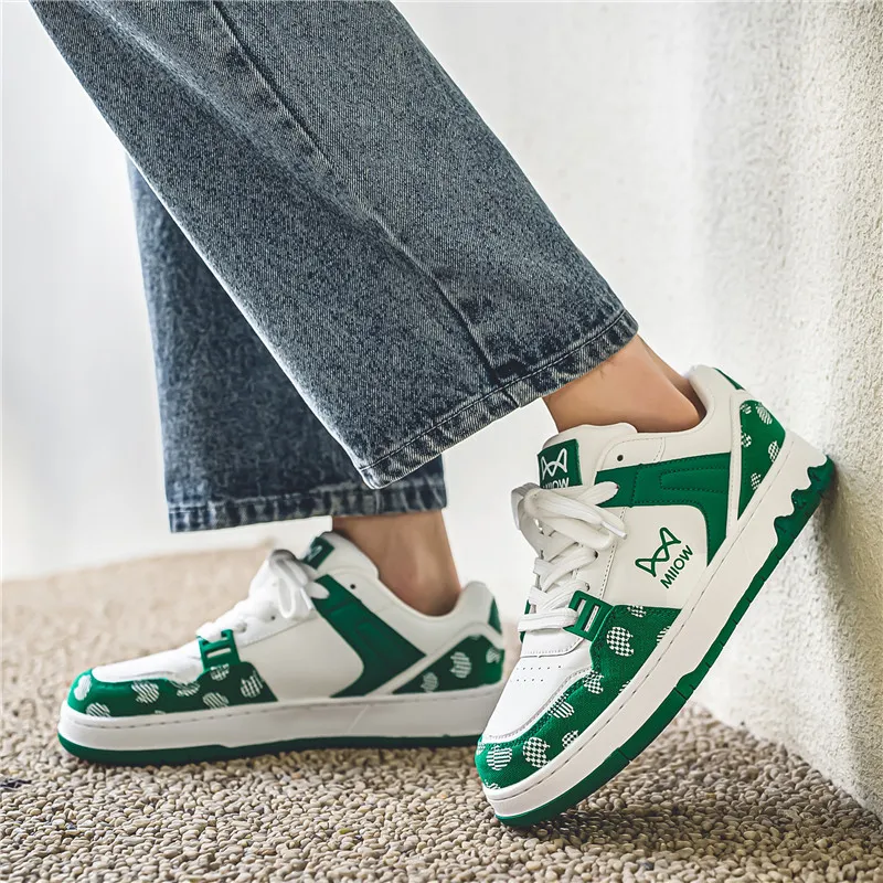 MIIOW Trend Party Series Coverage Anti-Slip Wear-Resistant Lightweight Breathable Low-Top Skateboard Shoes Unisex-33
