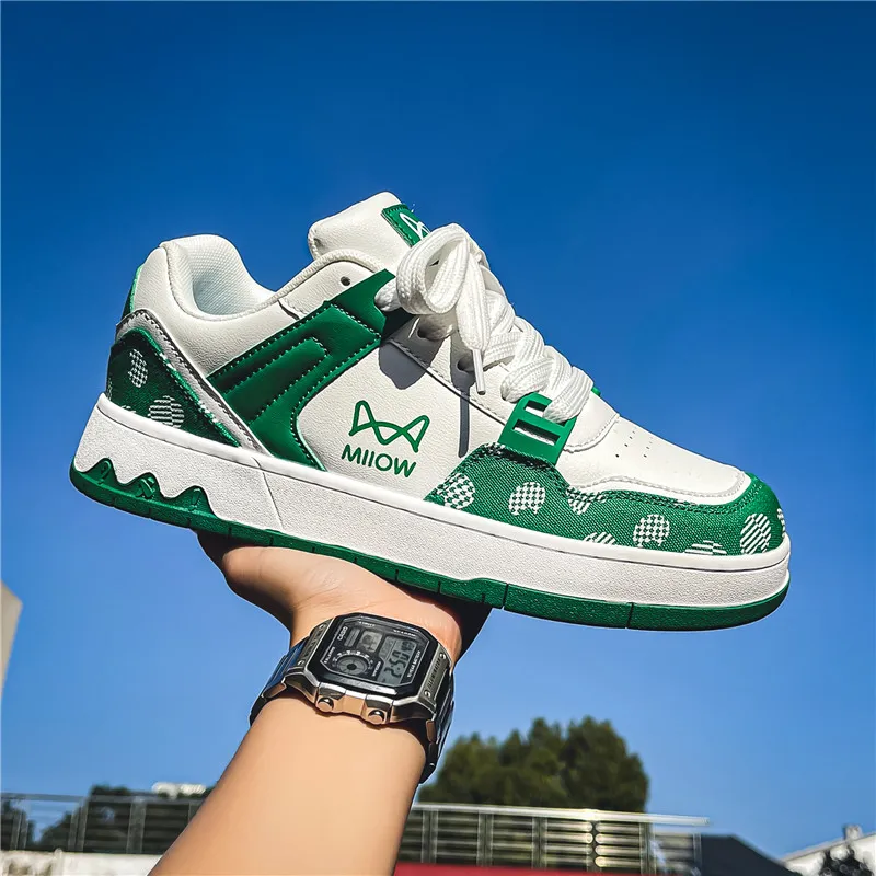 MIIOW Trend Party Series Coverage Anti-Slip Wear-Resistant Lightweight Breathable Low-Top Skateboard Shoes Unisex-26