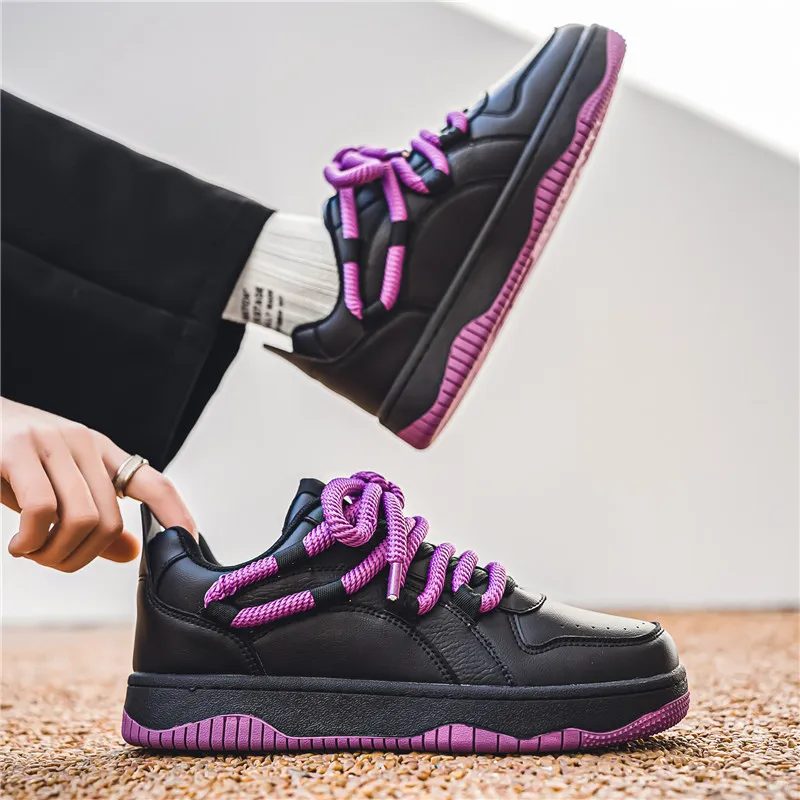 MIIOW Anti-Slip Wear-Resistant Low-Top Skateboard Shoes Unisex-19