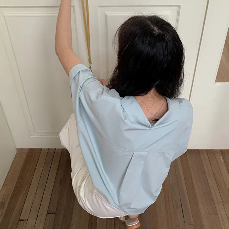 CHARM PICK Shirts Women's Blue-2