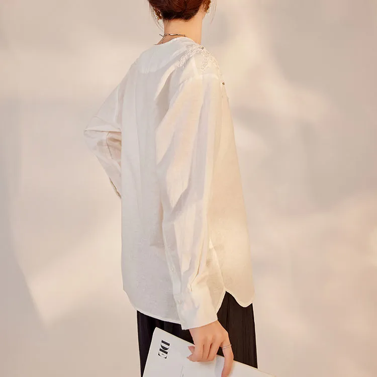CHARM PICK Shirts Women's White-4