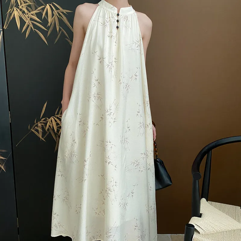 CHARM PICK Sleeveless Dress Women's White-2