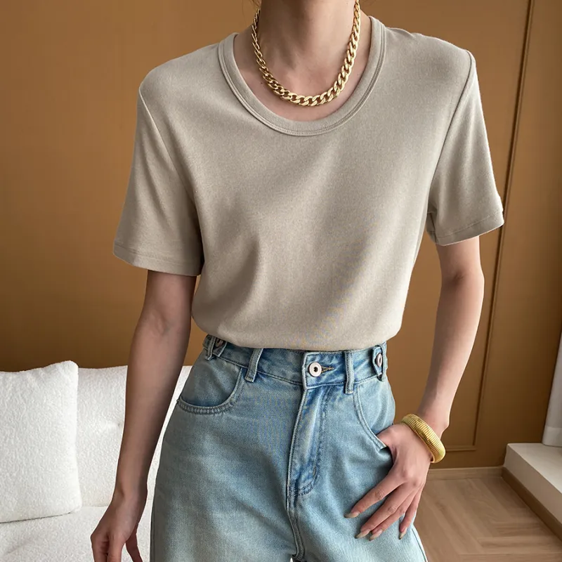 CHARM PICK T Shirt Women's Gray-2