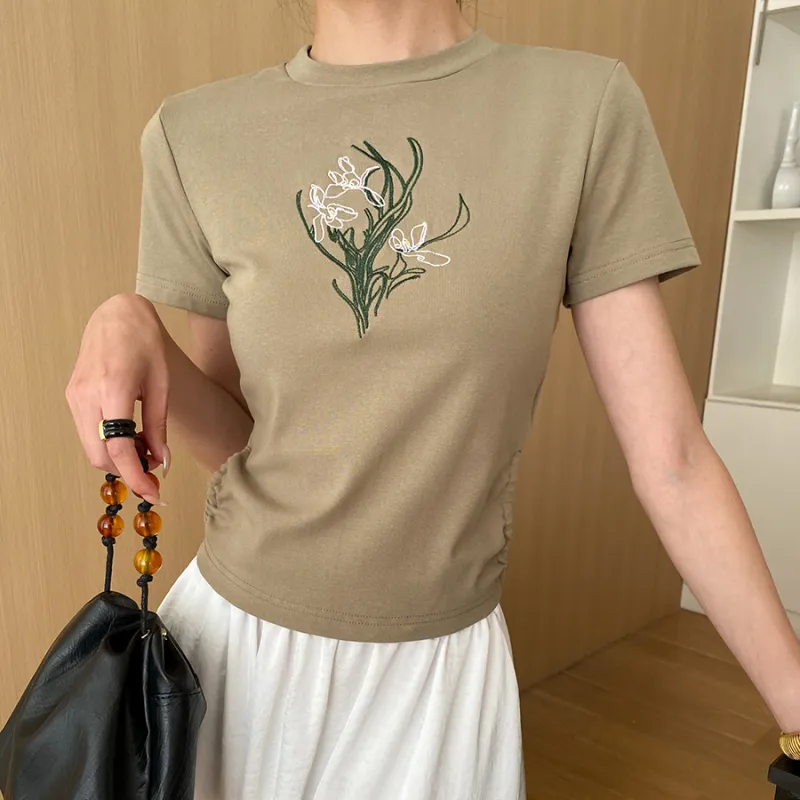 CHARM PICK T Shirt Women's Yellow-6