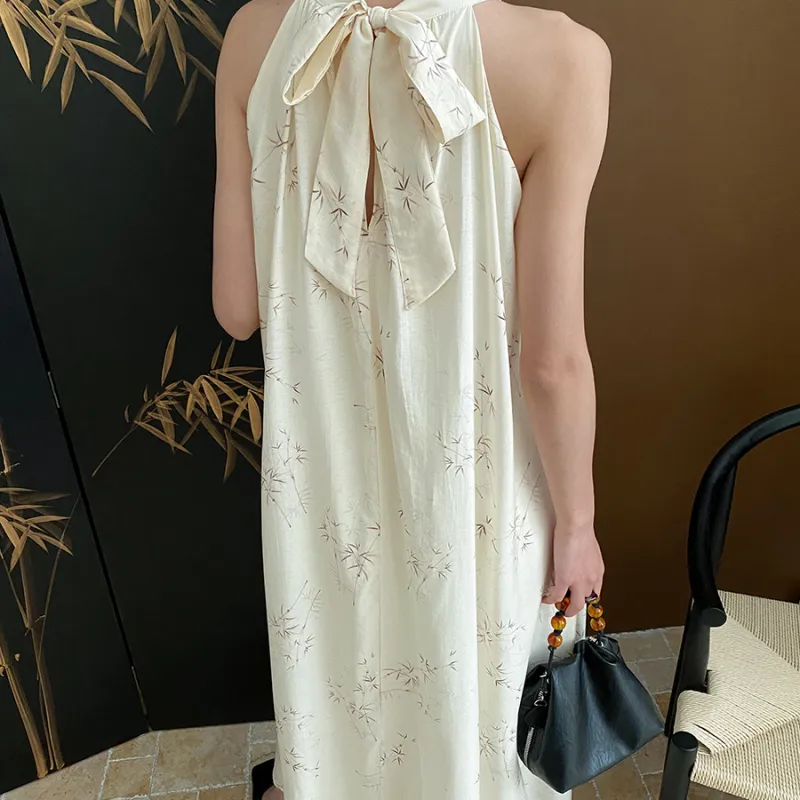 CHARM PICK Sleeveless Dress Women's White-4