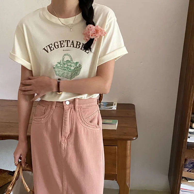 CHARM PICK T Shirt Women's Ivory-6