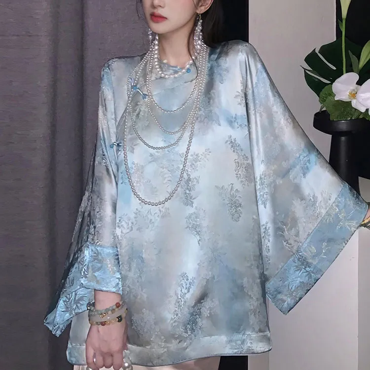 CHARM PICK Shirt Women's Light Blue-2