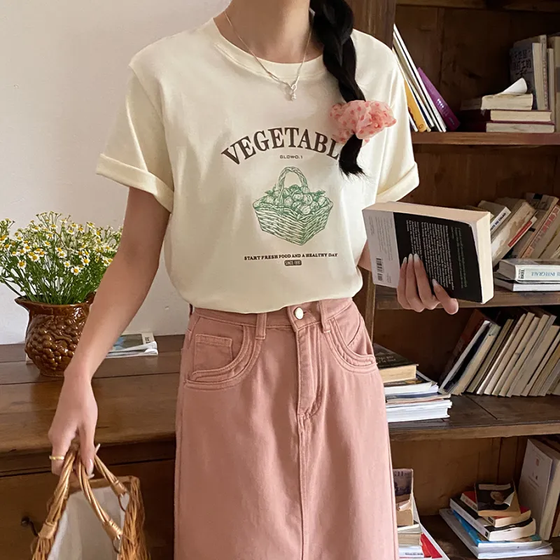 CHARM PICK T Shirt Women's Ivory-2