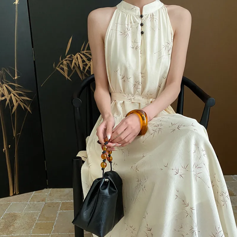 CHARM PICK Sleeveless Dress Women's White-5