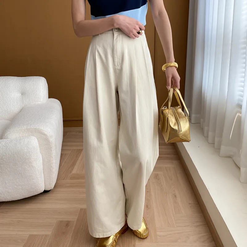 CHARM PICK Casual Pants Women's Beige-2