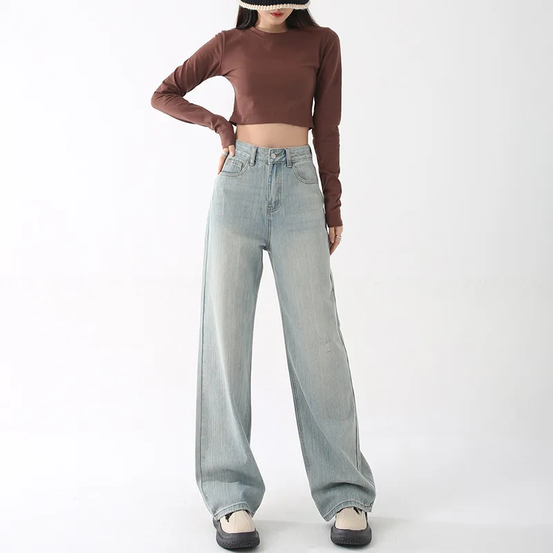 CHARM PICK SS24 Jeans Women's Light Blue-3