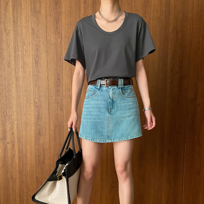 CHARM PICK T Shirt Women's Gray-2