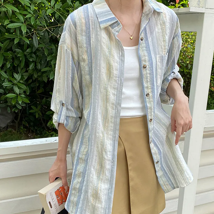 CHARM PICK Shirts Women's Blue-2