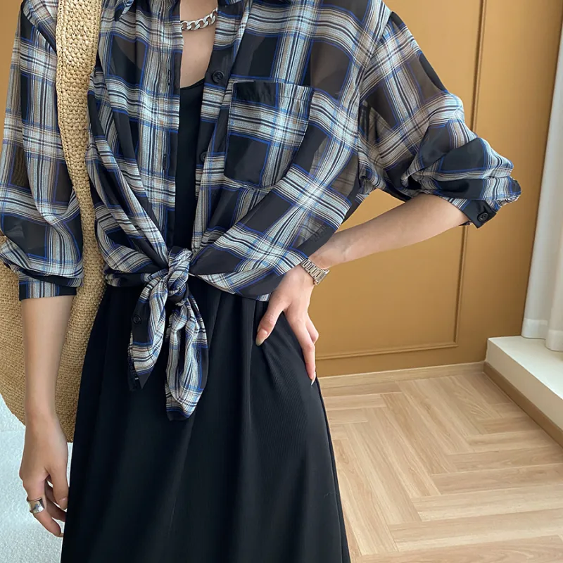 CHARM PICK Skirt Set Women's Blue-8