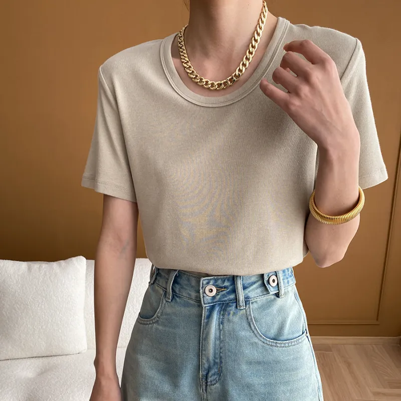 CHARM PICK T Shirt Women's Gray-4
