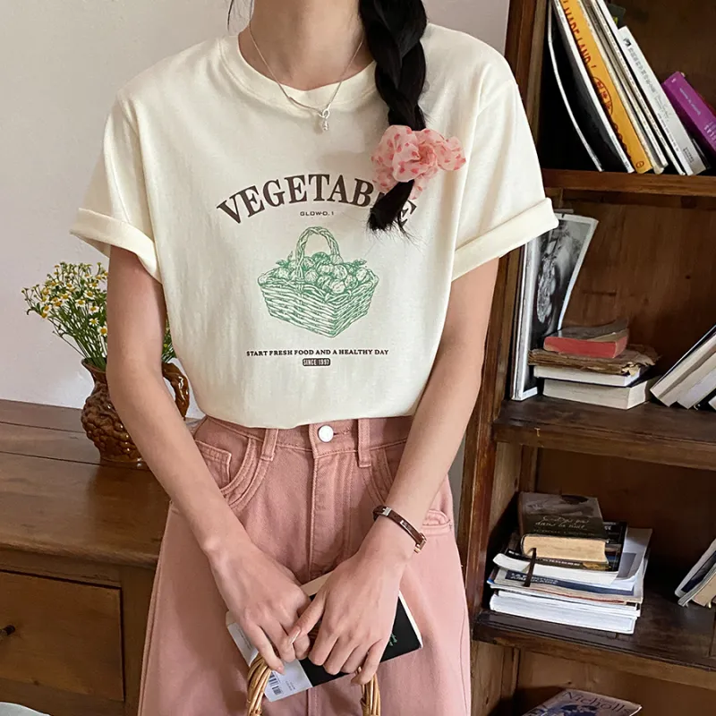 CHARM PICK T Shirt Women's Ivory-4