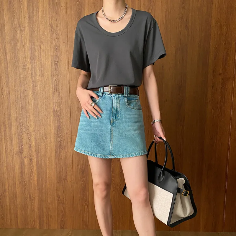 CHARM PICK T Shirt Women's Gray-4