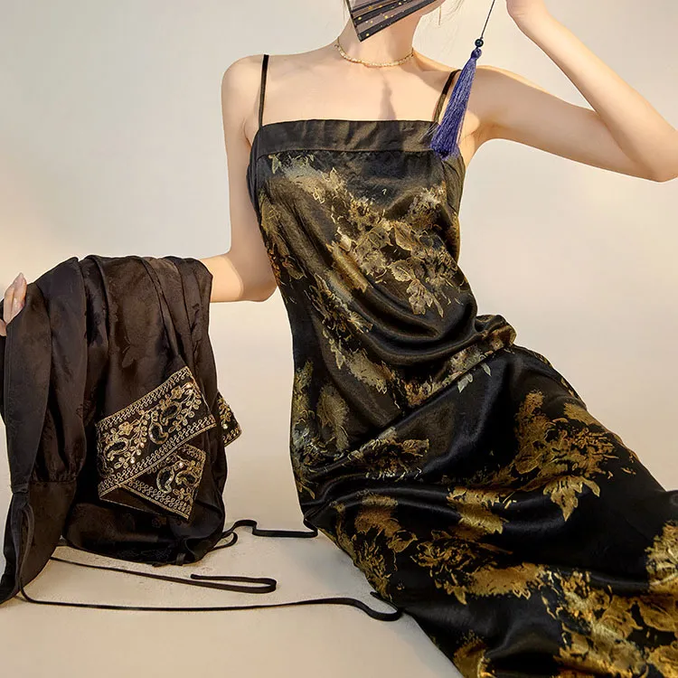 CHARM PICK Skirt Set Women's Black-5